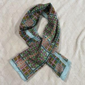 Vtg Glentex Rectangle Scarf 100% Polyester Made in Italy Retro Festival Boho MOD